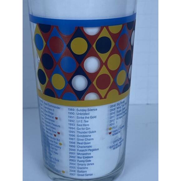 Kentucky Derby 139th Souvenir Glass Churchill Downs Horse Racing Cup Geometric - Picture 2 of 15